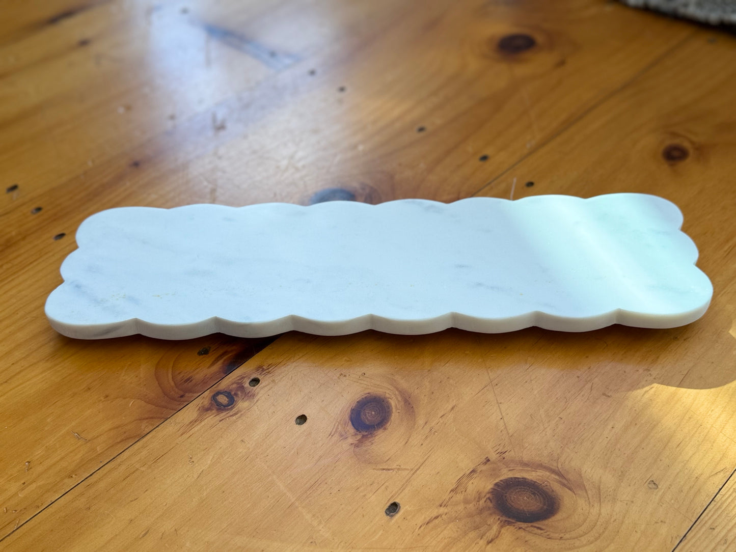 Scalloped Marble Serving Platter