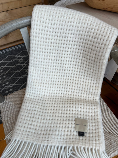 Patterned Baby Alpaca Wool Throw