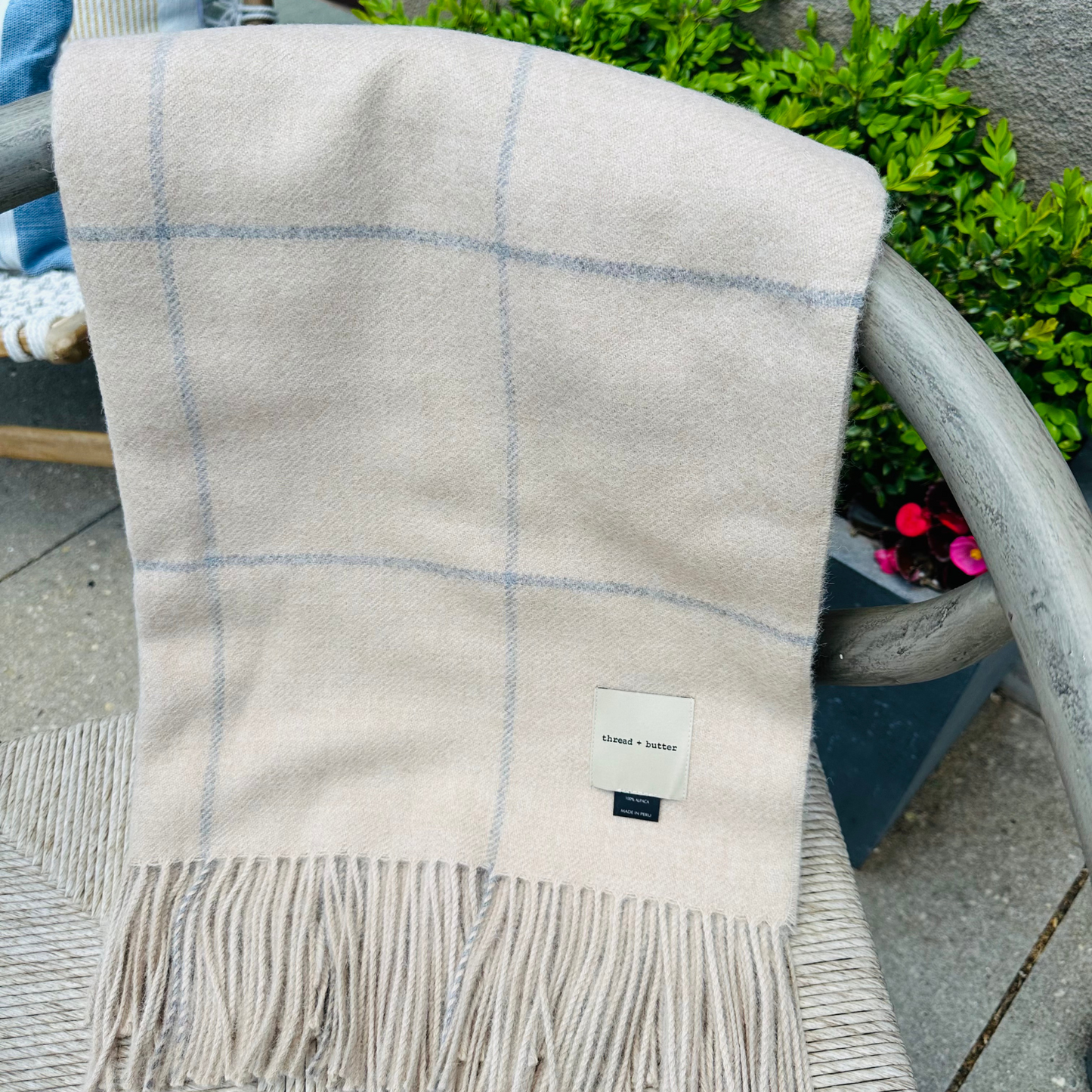 Patterned Baby Alpaca Wool Throw