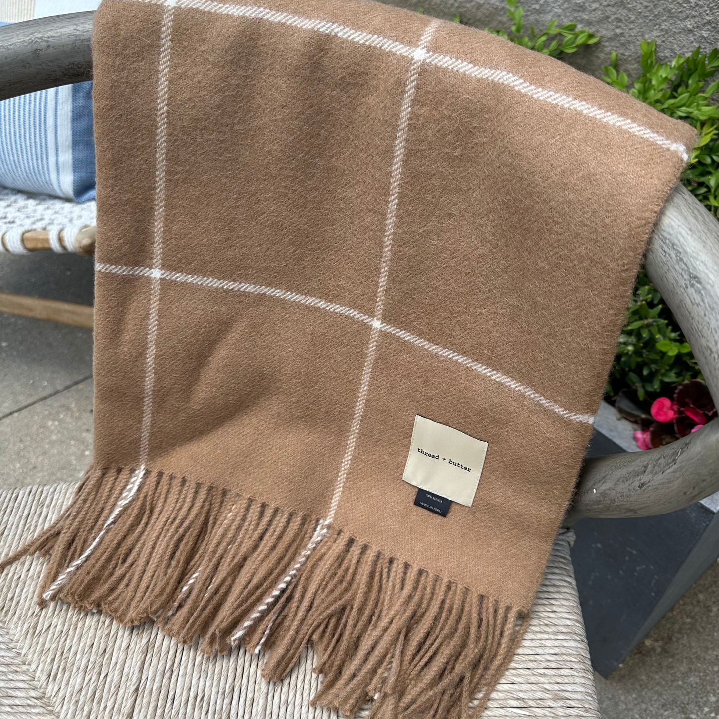 Patterned Baby Alpaca Wool Throw