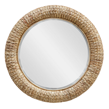 Seagrass Round Mirror