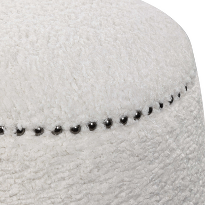 Faux Shearling Ottoman