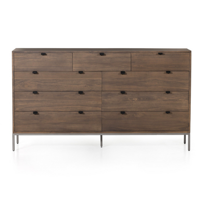 Poplar 9-Drawer Dresser