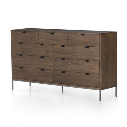 Poplar 9-Drawer Dresser