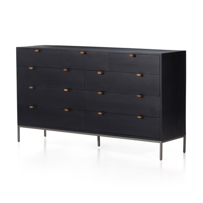 Poplar 9-Drawer Dresser