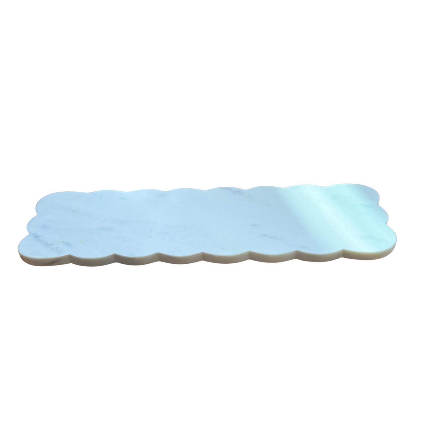 Scalloped Marble Serving Platter