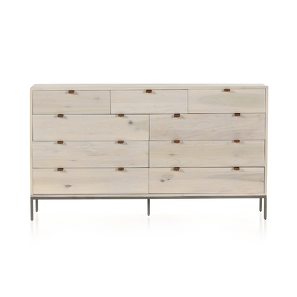 Poplar 9-Drawer Dresser