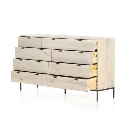 Poplar 9-Drawer Dresser