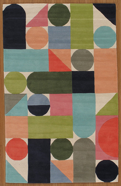 Geometric Color Wool Rug