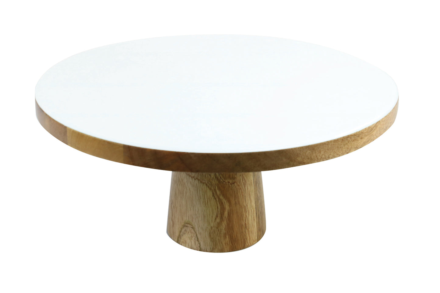 Mango Wood & Enamel Cake Stand