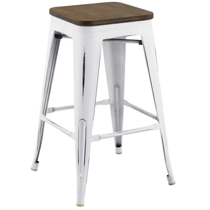 Bamboo & Metal Counter Stool