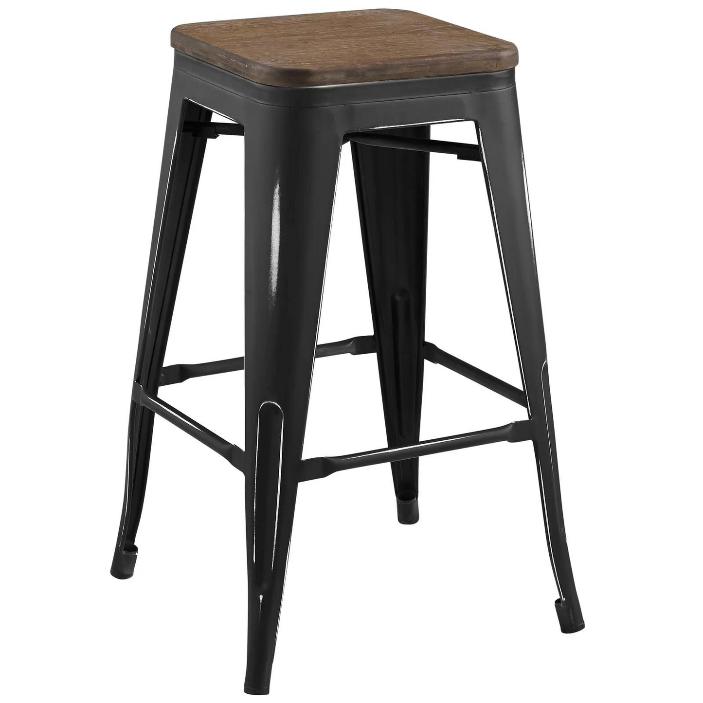 Bamboo & Metal Counter Stool