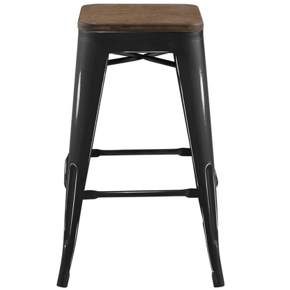 Bamboo & Metal Counter Stool