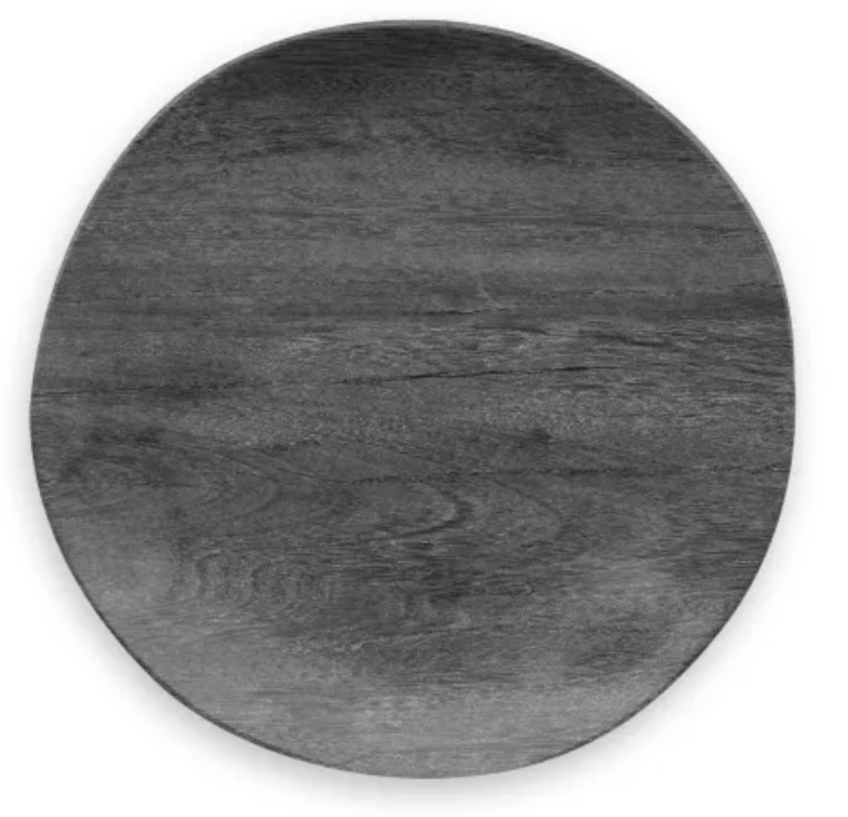 Faux Blackened Wood Dinner Plate