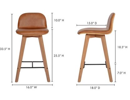 Napoli Leather Counter Stool