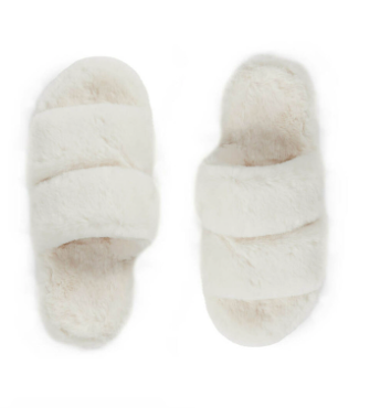 Faux Fur Platform Slippers