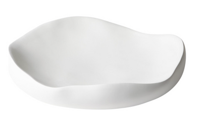 Organic Matte White Ceramic Bowl