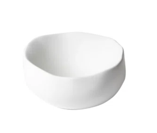 Organic Matte White Ceramic Bowl