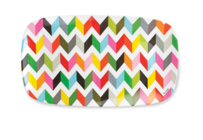 Colorful Patterned 13" Rectangular Platter