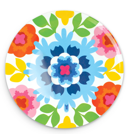 Colorful Patterned Round Platter