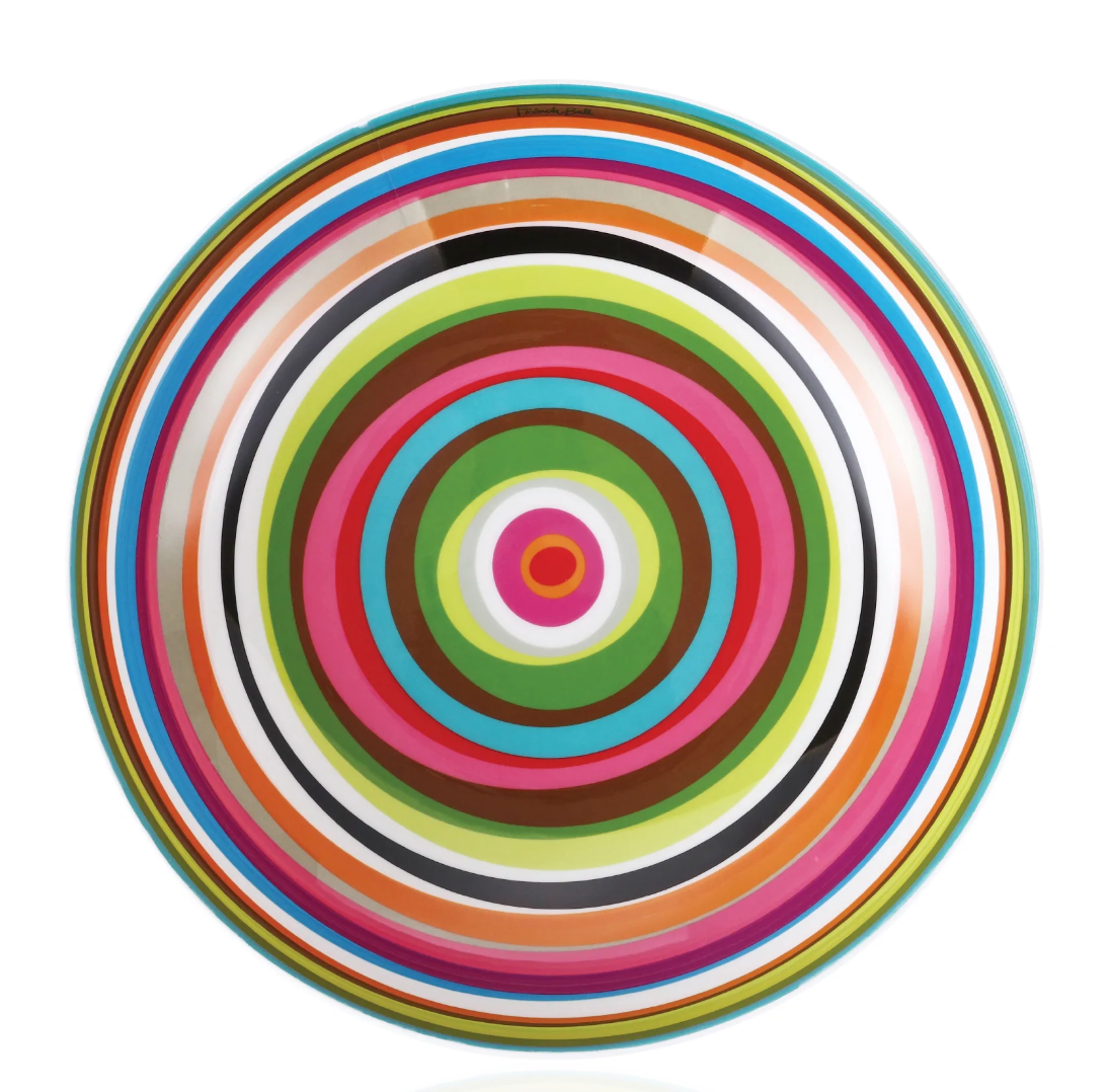 Colorful Patterned Round Platter