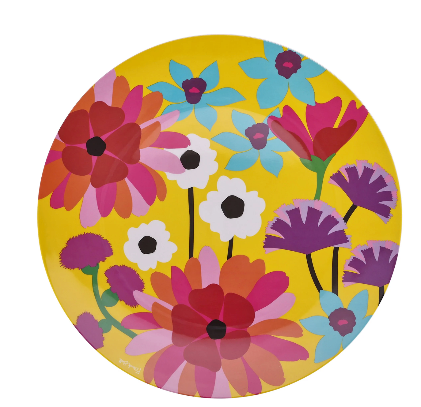 Colorful Patterned Round Platter