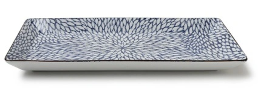 Aizome Mums Rectangle Plate