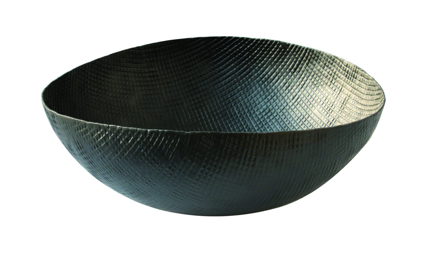 Crosshatch Aluminum Extra Large Bowl