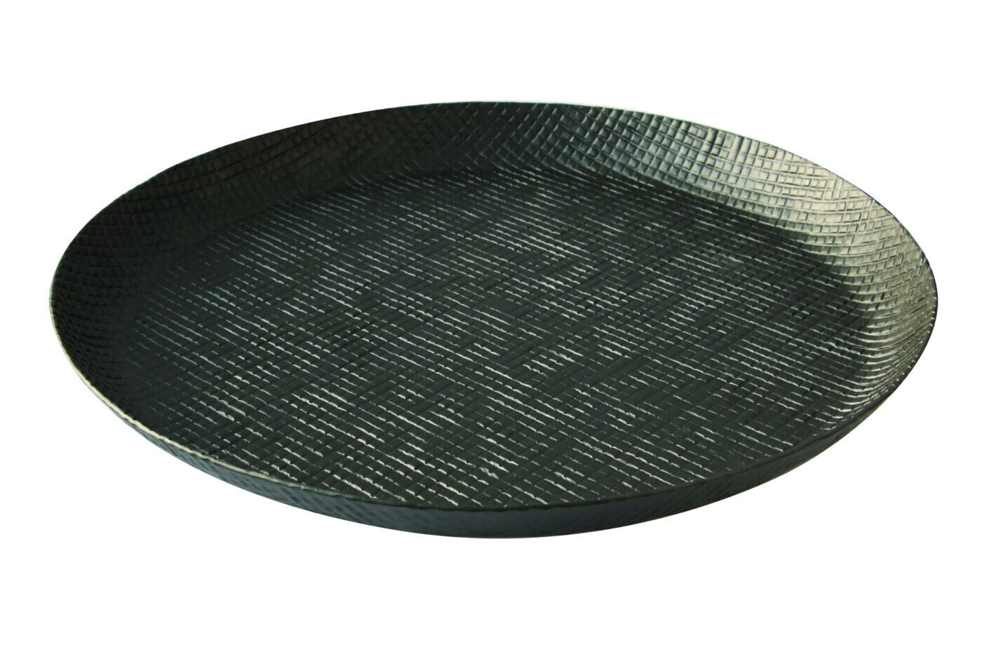 Crosshatch Aluminum Round XL Tray