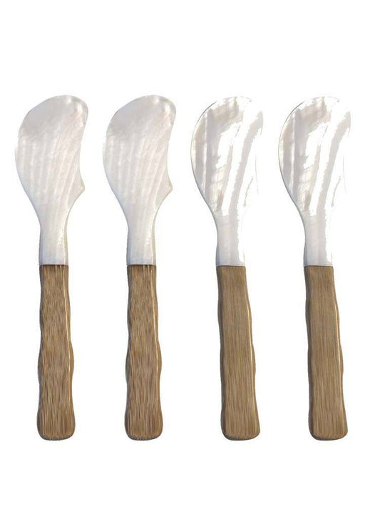 Seashell and Bamboo Spreaders (Set of 4)