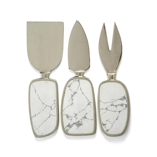 Amalfi Stone & Nickel Cheese Set