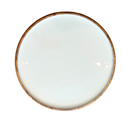 Indy Home Acacia & Enamel Lazy Susan