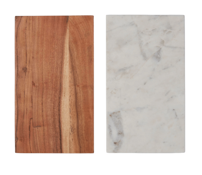 Marble & Wood Reversible Board