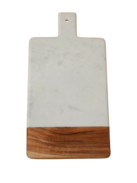 Marble & Acacia Wood Handled Board