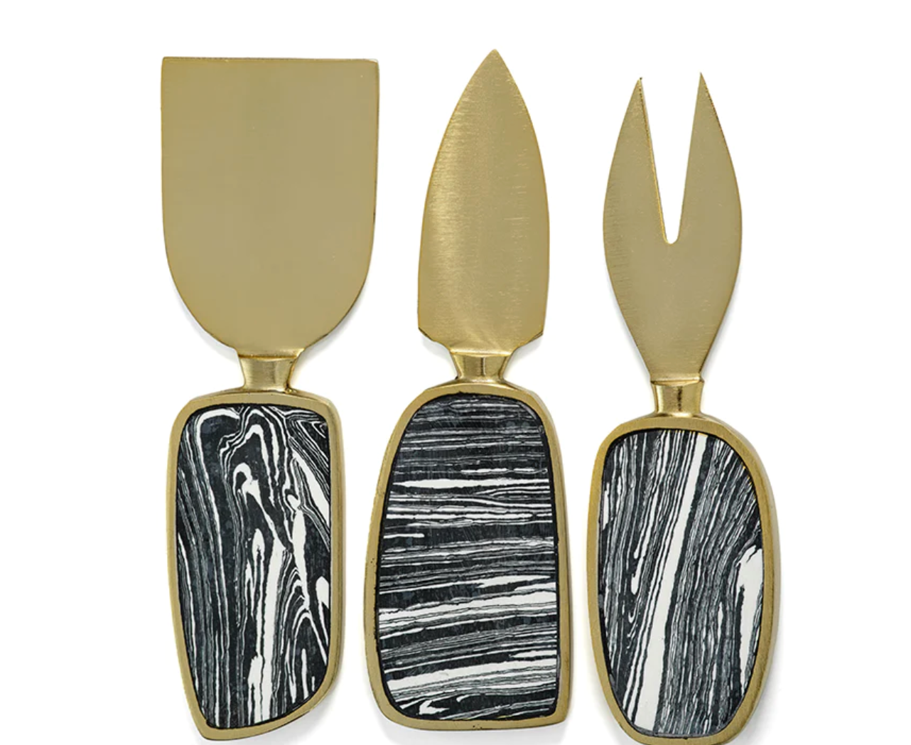 Amalfi Marble & Gold Cheese Set